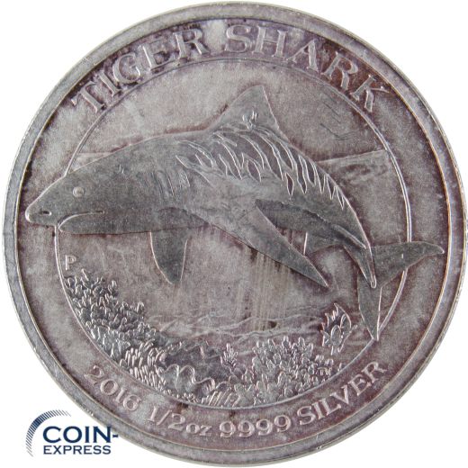 50 Cent Gedenkmünze Australien 2016 Tigerhai