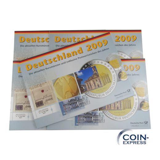 Euro Kursmünzensätze Deutschland 2009 ADFGJ Deutsche Post