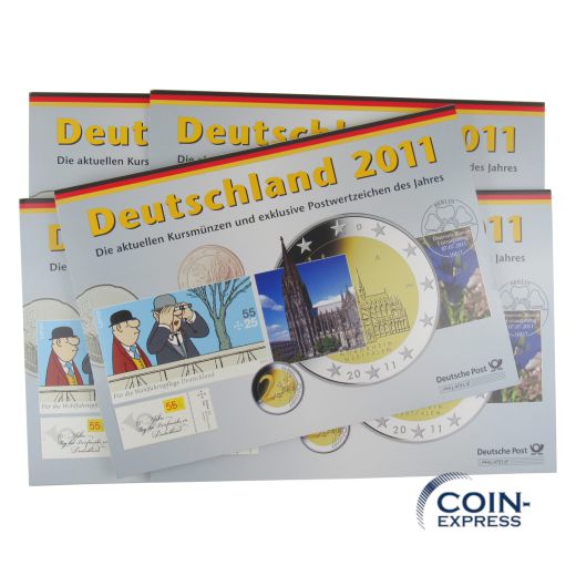 Euro Kursmünzensätze Deutschland 2011 ADFGJ Deutsche Post