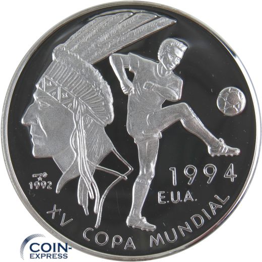 10 Pesos Kuba 1992 Fußball WM USA 1994