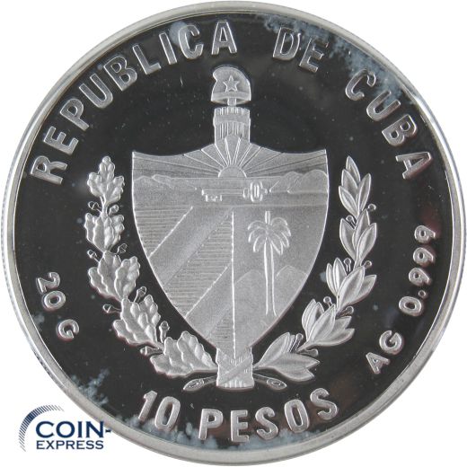 10 Pesos Kuba 1994 Fußball WM USA