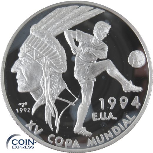 10 Pesos Kuba 1992 Fußball WM USA 1994