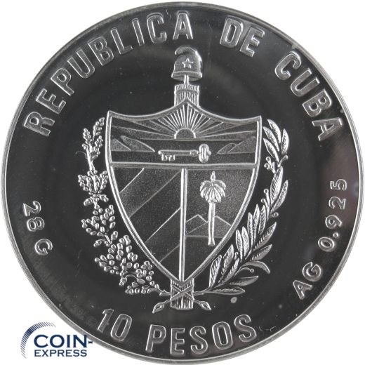 10 Pesos Kuba 1990 Olympia 1992 Hürdenlauf