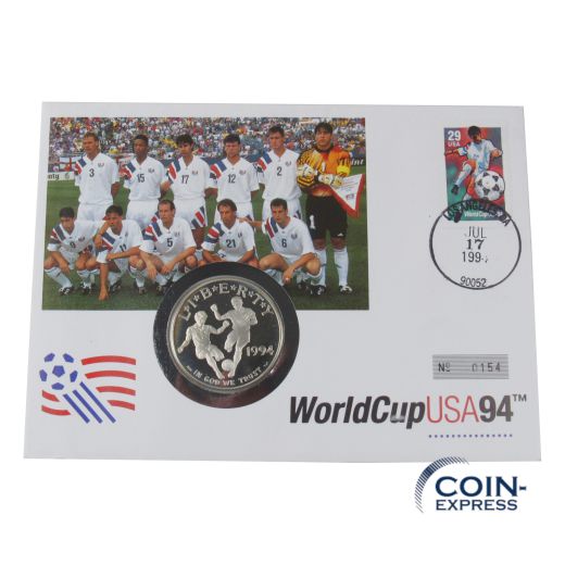 1 Dollar Gedenkmünze USA 1994 Fußball WM im Numisbrief
