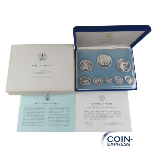 Dollar Kursmünzensatz Belize 1974 PP