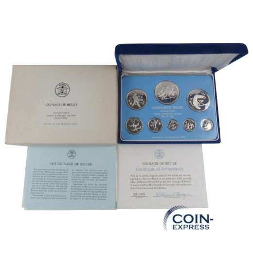 Dollar Kursmünzensatz Belize 1975 PP