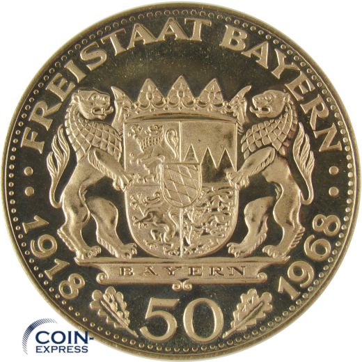 Medaille Deutschland 1968 - 50 Jahre Freistaat Bayern