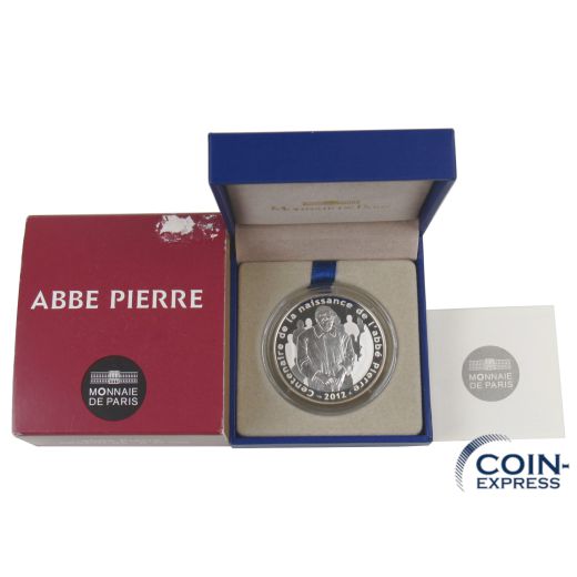 10 Euro Gedenkmünze Frankreich 2012 - Abbe Pierre