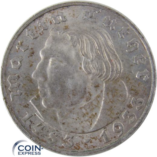 2 Reichsmark 1933 A Martin Luther