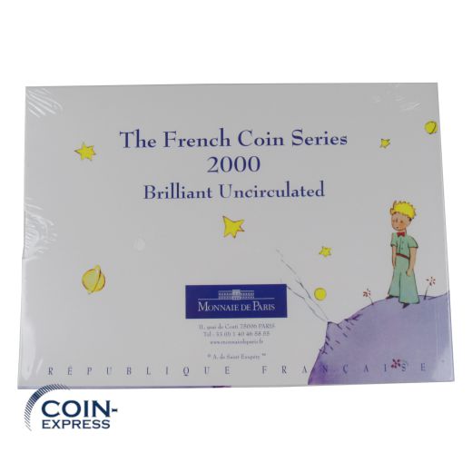 Franc Kursmünzensatz Frankreich 2000 Kleiner Prinz