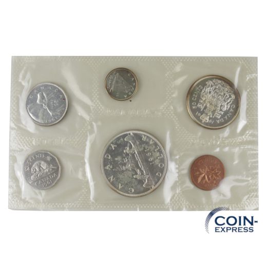 Dollar Kursmünzensatz Kanada 1961 - Indianerkanu