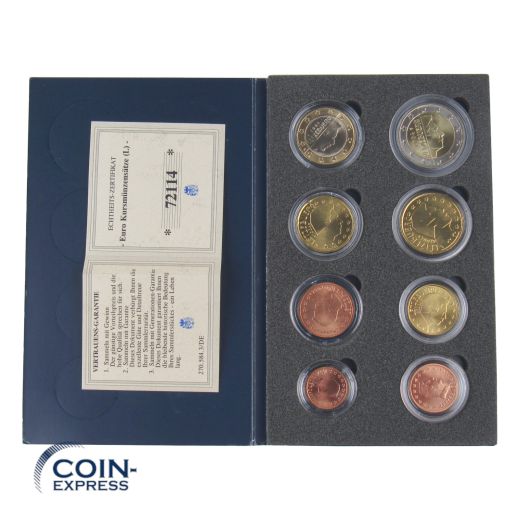 Euro Kursmünzensatz Luxemburg 2004 im blauen Folder