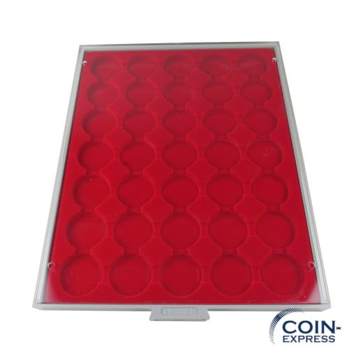 Münzbox gebraucht mit 35 runden Fächern mit Durchmesser 36 mm