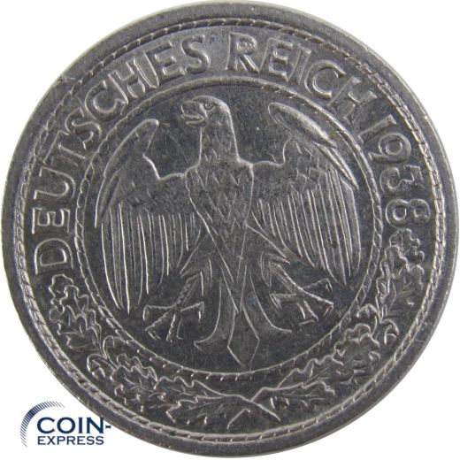 50 Reichspfennig 1938 E