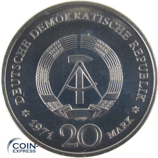 20 Mark Gedenkmünze DDR 1971 Heinrich Mann
