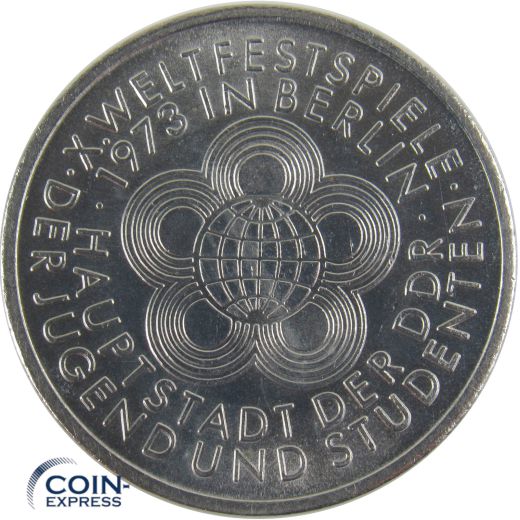 10 Mark Gedenkmünze DDR 1973 Weltfestspiele der Jugend und Studenten