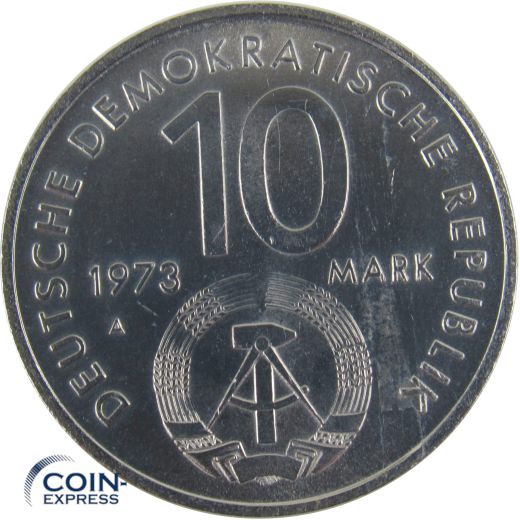 10 Mark Gedenkmünze DDR 1973 Weltfestspiele der Jugend und Studenten