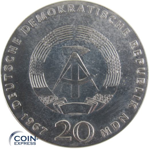20 Mark Gedenkmünze DDR 1967 - Wilhelm von Humboldt