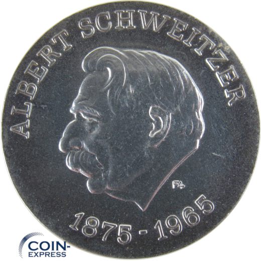 10 Mark Gedenkmünze DDR 1975 - Albert Schweitzer