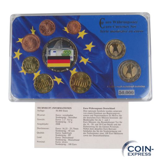 Euro Kursmünzensatz Deutschland - Euro Währungssatz