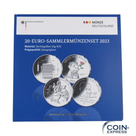 20 Euro Gedenkmünzenset Deutschland 2020 Spiegelglanz PP