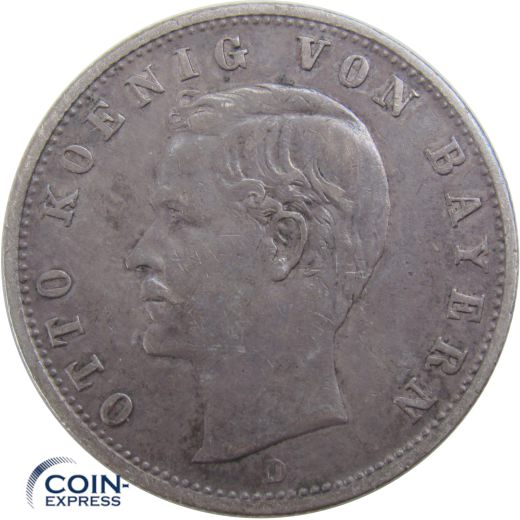 2 Mark Münze Bayern 1903 D Otto