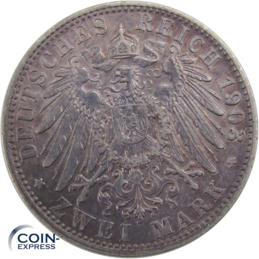 2 Mark Münze Bayern 1903 D Otto