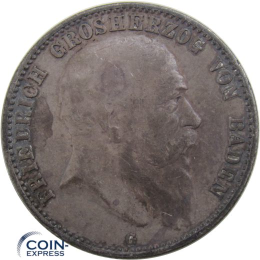 2 Mark Münze Baden 1903 G Friedrich