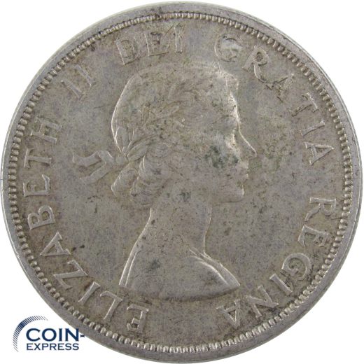 1 Dollar Münze Kanada 1957 - Pelzhändler und Indianerkanu