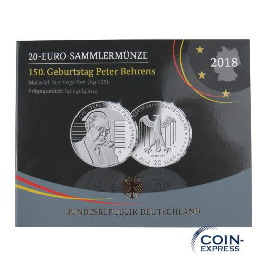 20 Euro Deutschland 2018 PP Peter Behrens