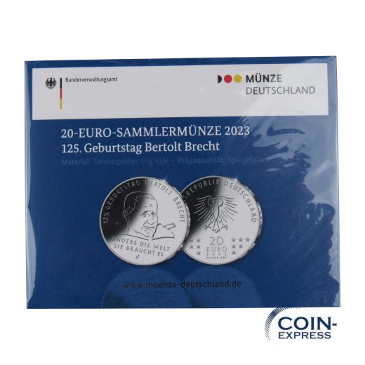 20 Euro Deutschland 2023 - Bertolt Brecht - Spiegelglanz