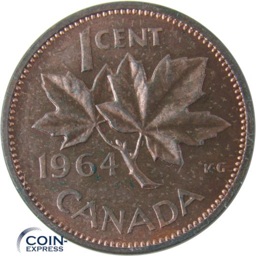 1 Cent Münze Kanada 1964 Ahornblatt