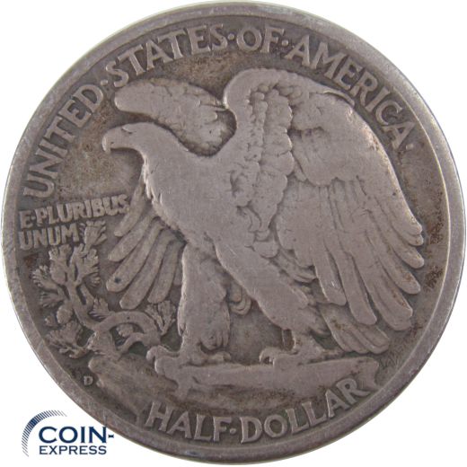 Half Dollar Münze USA 1941 D Walking Liberty