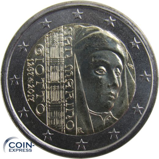 2 Euro Gedenkmünze San Marino 2017 Giotto