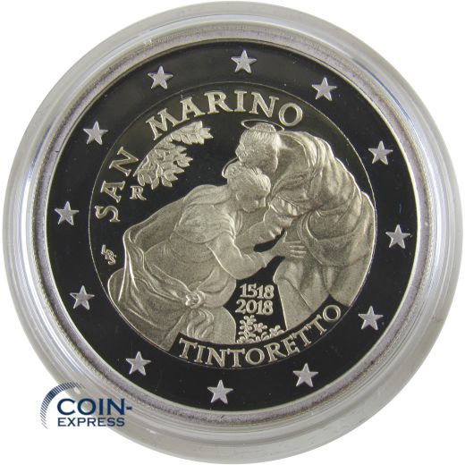 2 Euro Gedenkmünze San Marino 2018 PP Tintoretto