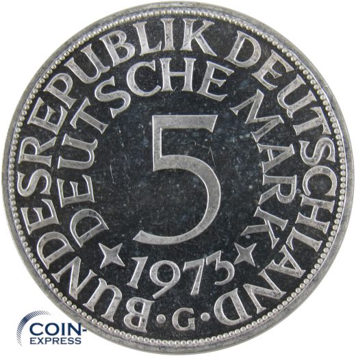 5 DM Münze Deutschland 1973 PP G - Silberadler
