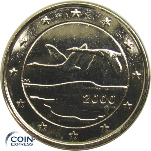 1 Euro Münze Finnland 2000 vergoldet