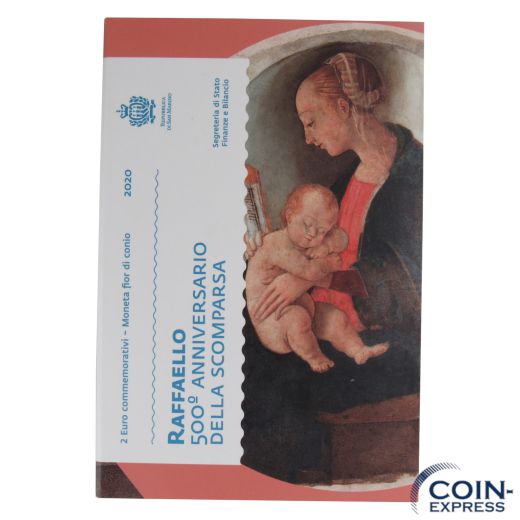 2 Euro Gedenkmünze San Marino 2020 Raffaello