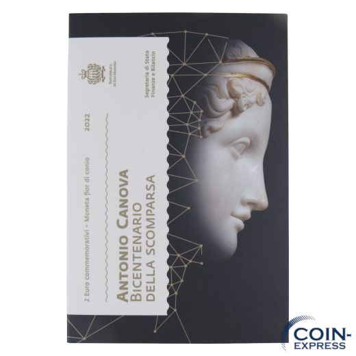 2 Euro Gedenkmünze San Marino 2022 Antonio Canova