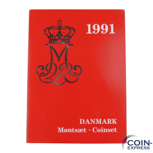 Kronen Kursmünzensatz Dänemark 1991 BU