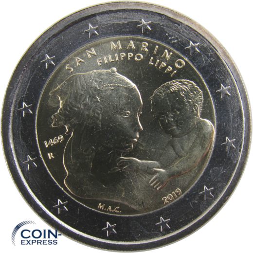 2 Euro Gedenkmünze San Marino 2019 Filippo Lippi