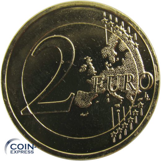 2 Euro Farbmüze Gorch Fock vergoldet