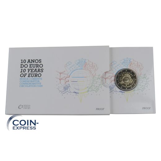 2 Euro Gedenkmünze Portugal 2012 PP - 10 Jahre Euro Bargeld
