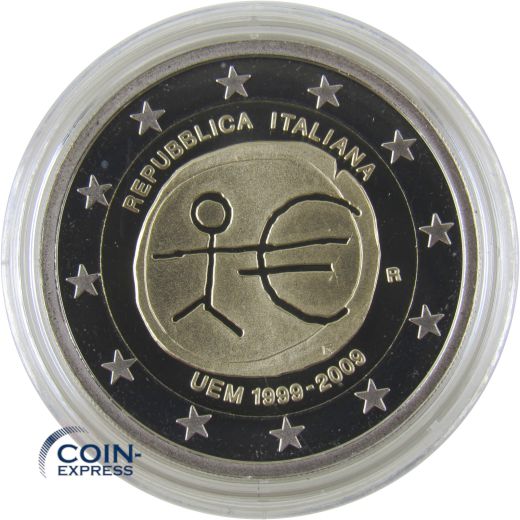 2 Euro Gedenkmünze Italien 2009 PP - Europäische Währungsunion