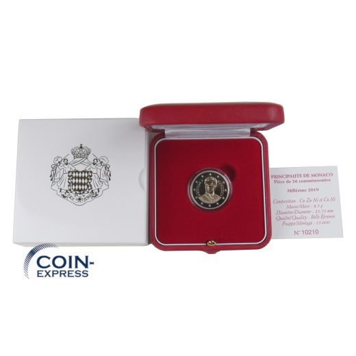 2 Euro Gedenkmünze Monaco 2019 - Fürst Honore V