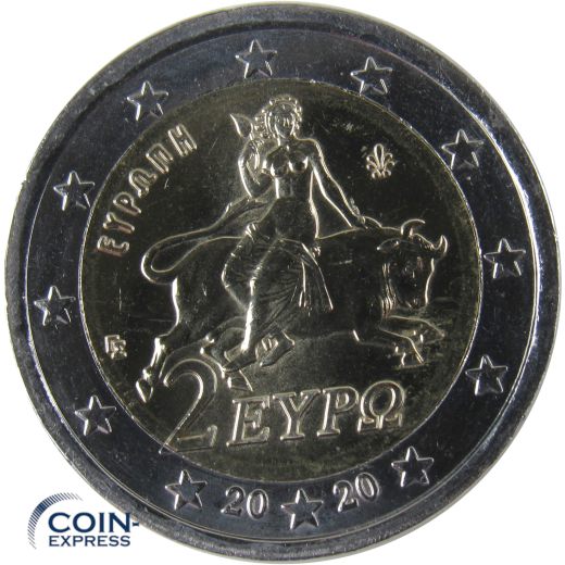 2 Euro Münze Griechenland 2020 Stier