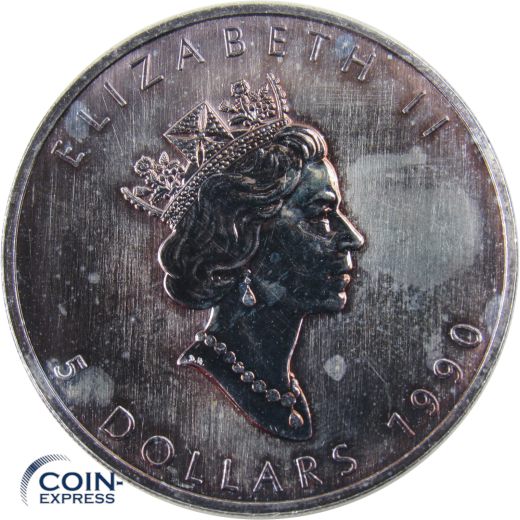 5 Dollar Gedenkmünze Kanada 1990 - Maple Leaf