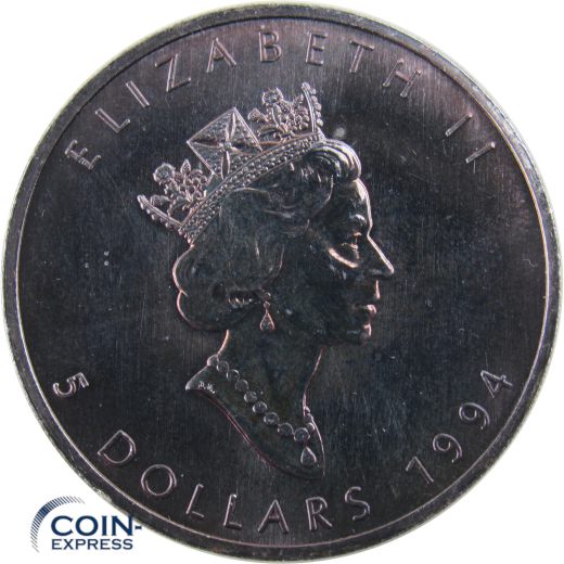 5 Dollar Gedenkmünze Kanada 1994 - Maple Leaf