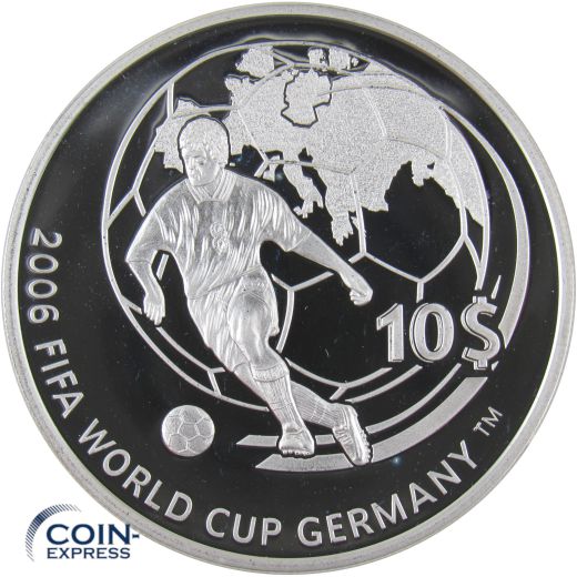 10 Dollar Gedenkmünze Fiji 2006 - Fußball WM
