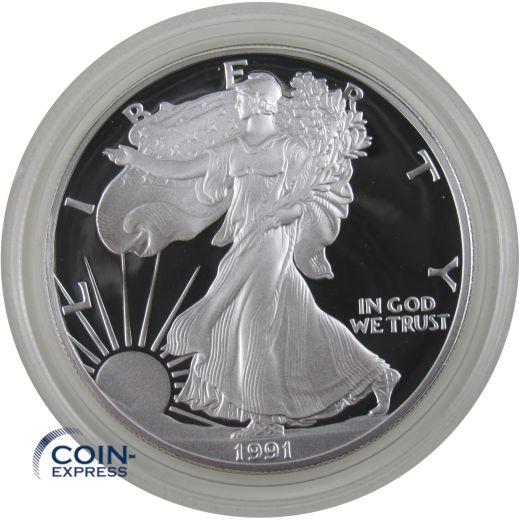 1 Dollar Gedenkmünze USA 1991 - Silver Eagle PP Proof